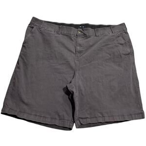 King Size Chino Shorts Mens Size 54 Big 9.5" Gray Khaki Stretch Waist 70-0115-9